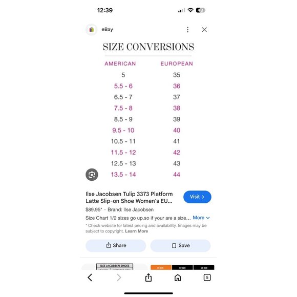 Ilse Jacobsen Hornbæk Beige Gold Perforated Slip-On Shoes Size 6 Lightweight Cas - Picture 11 of 11